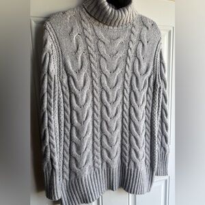 St. John's Bay Light Gray Cable Knit Sweater